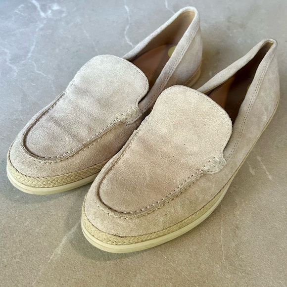 Marc Fisher Shoes - Marc Fisher Light Gray Suede Espadrilles Loafers